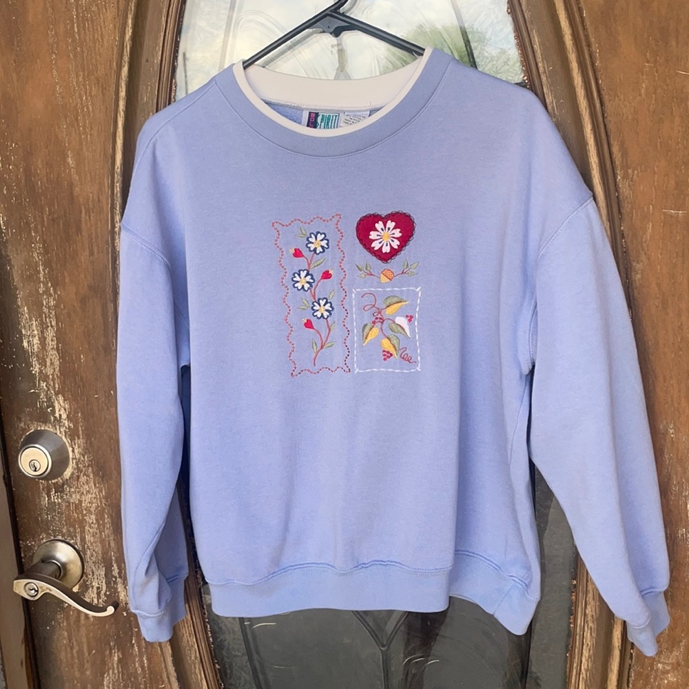 90s layered SweatShirt! Women’s Large - Picture 2 of 7